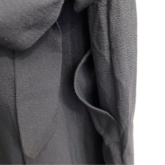 Max Studio black wrap jumpsuit sleeveless wide legs flair woven v neck small - Picture 10 of 16